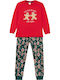 Minerva Kids' Pajamas Winter Red Xmas Biscuit