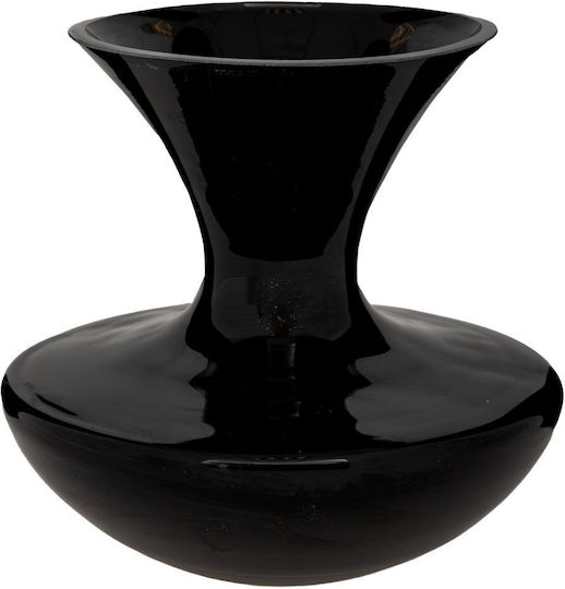 Black Glass Vase 20x20cm