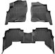 Nissan Pathfinder III R51 05>10 Rubber Car Mats Raised Sides Clips Set 3 Pieces