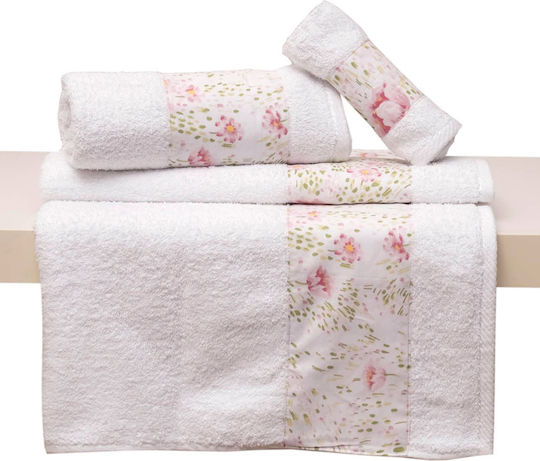 Anna Riska Bath Towels Set 3 pcs White Weight 500gr/m²