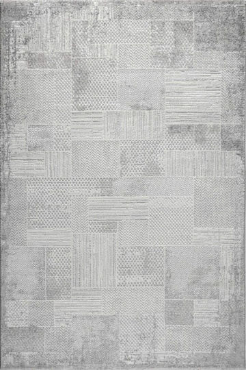 Polcarpet Monaco Moma Teppich Rechteckig Synthetisch,Polyester/Cotton/Leather Grey