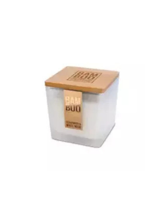 Heart & Home Aromatic Soy Candle Bamboo in Jar White 210g
