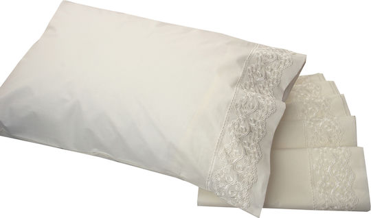 Viopros No5 Pillowcases Set Ecru 50x70cm