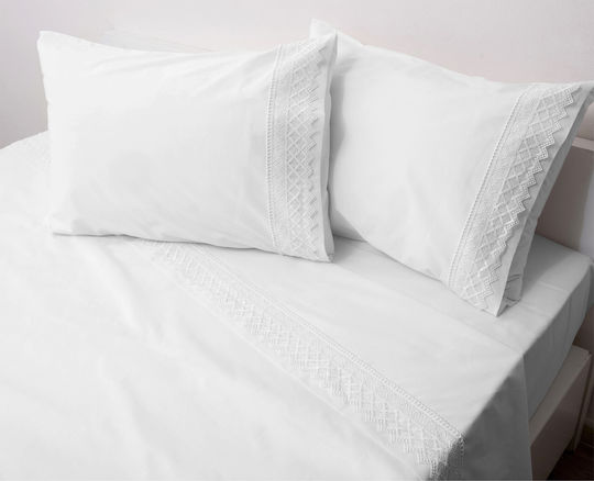 Viopros No3 Pillowcase Set White 50x70cm