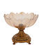 Iliadis Glass Decorative Platter Brown 20x20x15cm