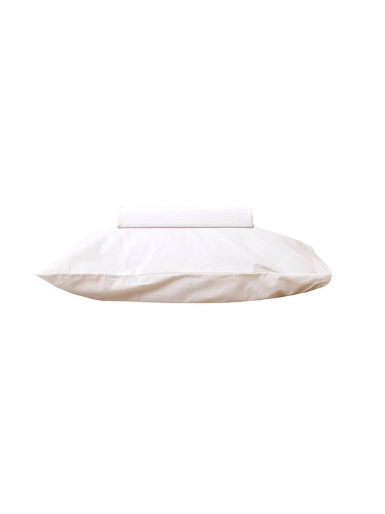 Viopros Σετ Κουβερλί Μονό Βαμβακερό Εκρού 160x240cm
