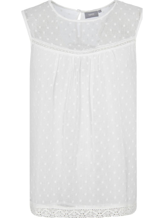 Women's Blouse Sleeveless White.