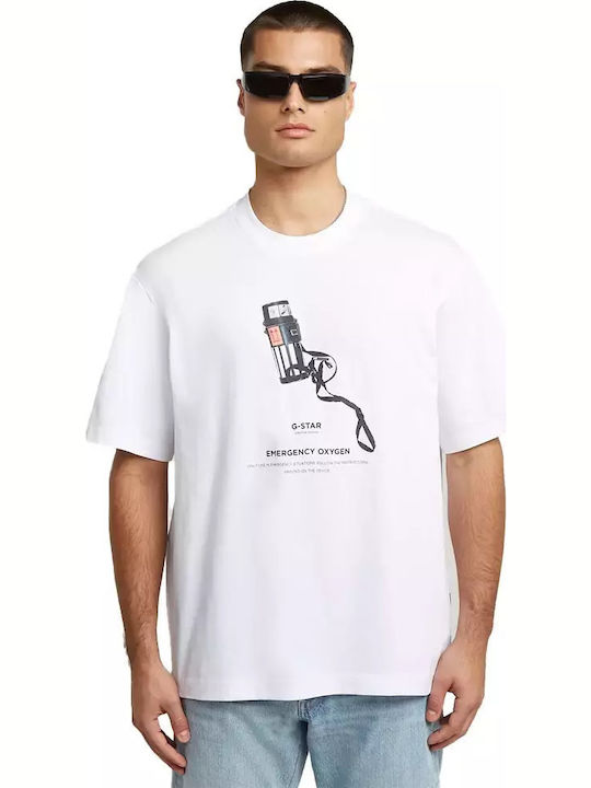 Archive Print Boxy R T-shirt White