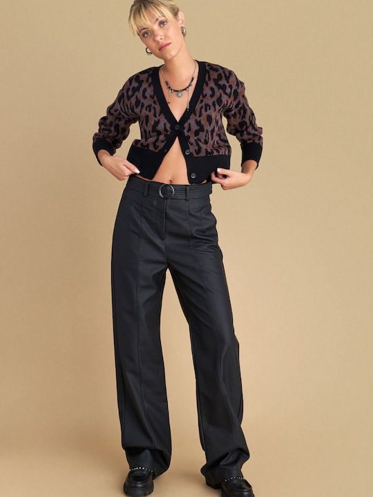 Damen Stoff Hose Black