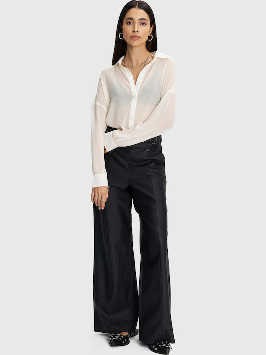 Damen Stoff Hose Black