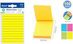 Sticky Notes Γραμμές 101x152mm 100 Φύλλα 4 Χρώματα 1 Τμχ