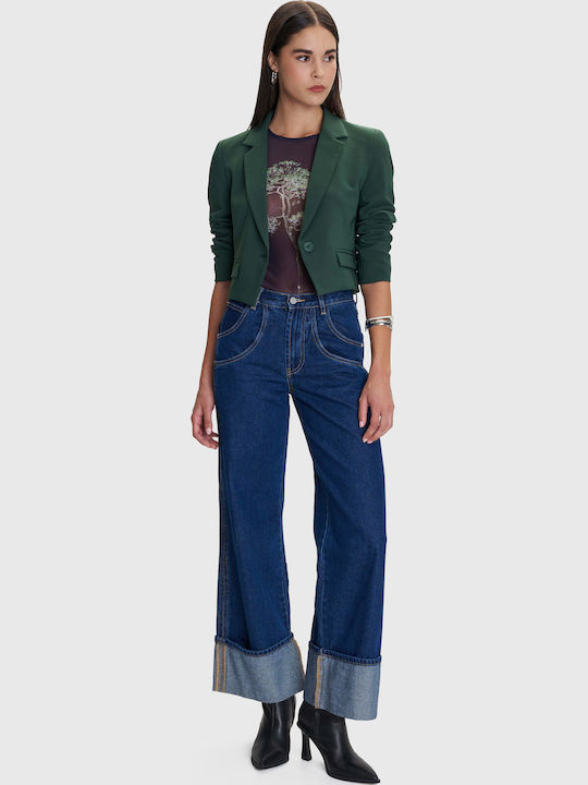ALE - The Non Usual Casual Kurz Damen Blazer Green ALE - The Non Usual Casual Kurz Damen Blazer Green