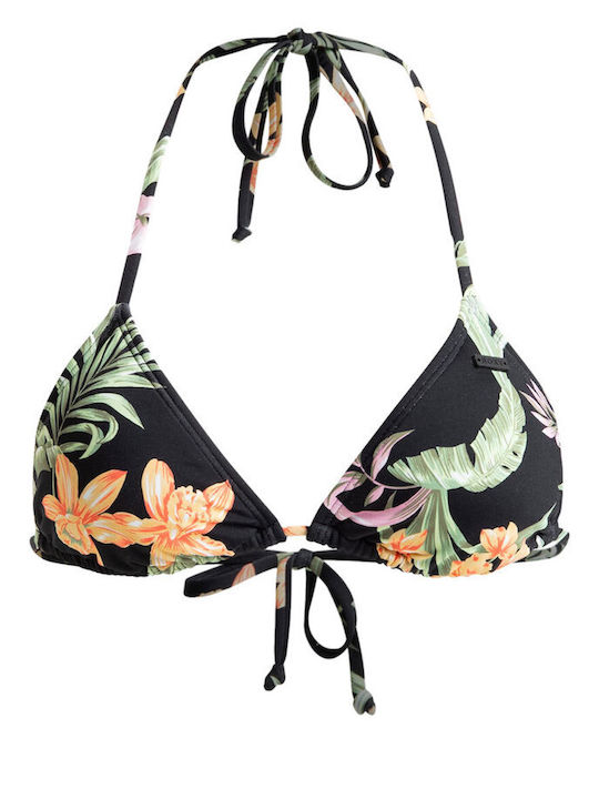 Beach Classics Bikini Triangle Floral Anthracite Marina Stripes