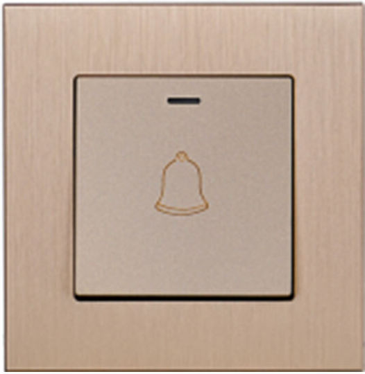 Flush Bell Push Button Light Gold Ip20 S112g