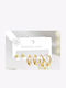 Set Earrings Hoops made of Steel Gold Plated