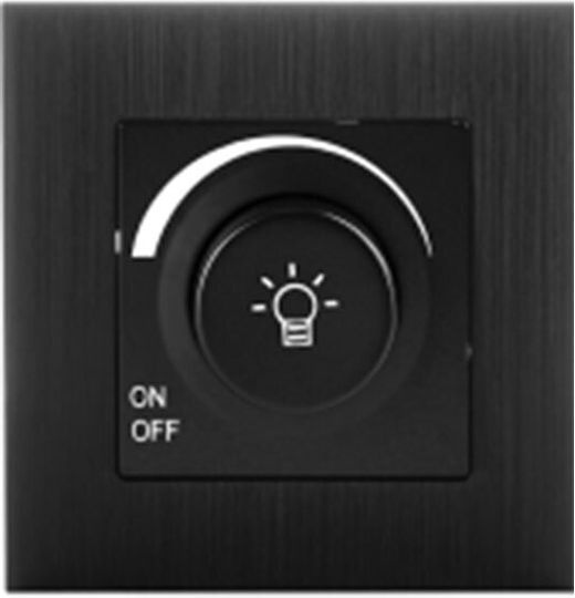 Dimmer Χωνευτό A R 800w Μαύρο Ip20 S106b