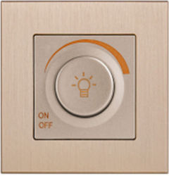 Dimmer Χωνευτό A R 800w Χρυσό Ip20 S106g