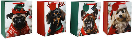 Atmosphera Christmas Dog Τσάντα για Δώρο Πολύχρωμη 19x23x8.9εκ.
