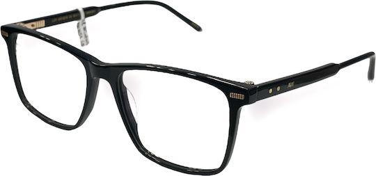 Alexander Wintsch Aw6213 C2 Ανδρικά Κοκάλινα Γυαλιά Οράσεως Τετράγωνα Μαύρο