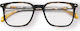 Le Parc Eisenman 01 Men's Acetate Prescription Eyeglass Frames Square Black-Brown Tortoise