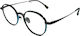 Alexander Wintsch Aw7521 C4 Unisex Mixed Prescription Eyeglasses Black Petrol Details
