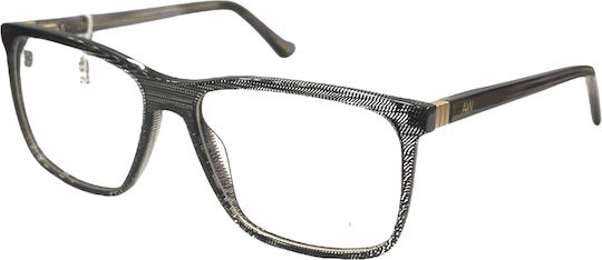 Alexander Wintsch Aw8338 C4 Ανδρικά Κοκάλινα Γυαλιά Οράσεως Τετράγωνα Διάφανο Μαύρο Σκελετό