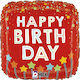 18'' Μπαλόνι Happy Birthday Κόκκινο