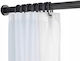 Wenko Telescopic Straight Shower Curtain Rod Black Ø28mm 115cm