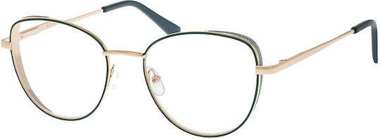 Brilo Reading Glasses +2.50 in Gold color BR040GOLD/GREEN2.50