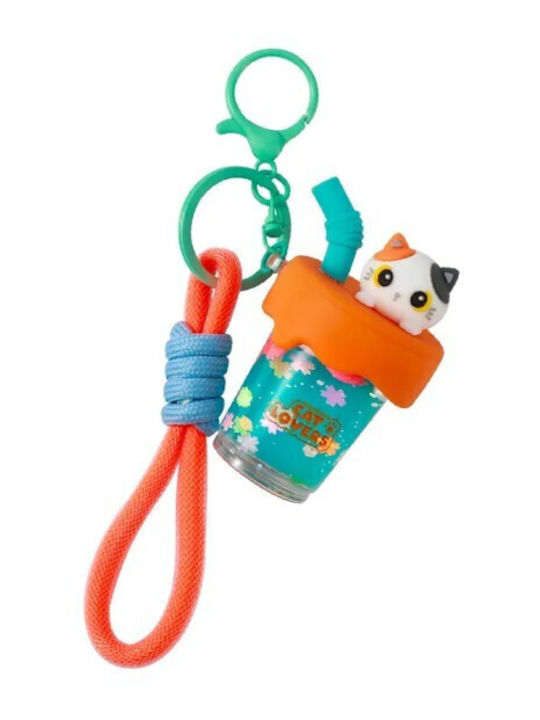 I-total Breloc Bubble Tea Pisică Alb-portocaliu Xl3077