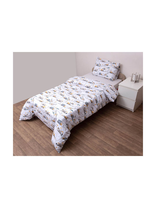 Viopros Σετ Μονά Τρακ Λευκό 160x260cm Viopros Σετ Μονά Τρακ Λευκό 160x260cm