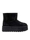 Stiefeletten Damen mit Pelz Schwarz