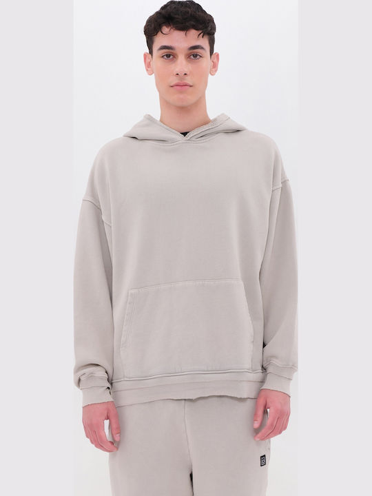 Dirty Laundry Sweatshirt with Hood Ecru