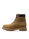 Leather Tabac Brown Men's Boots with Zipper