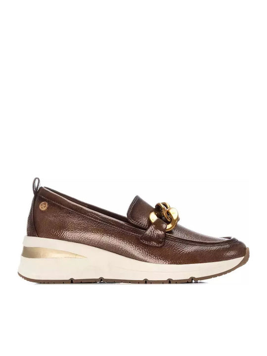 Xti Γυναικεία Loafers σε Καφέ Χρώμα