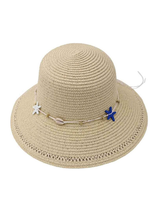 Aquablue Γυναικείο Ψάθινο Καπέλο Εκρού