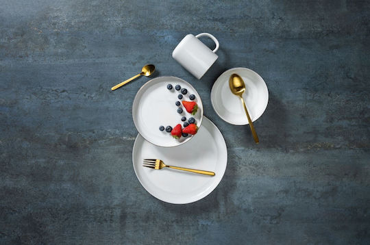 Domoletti Plate Shallow Gold with Diameter 19cm
