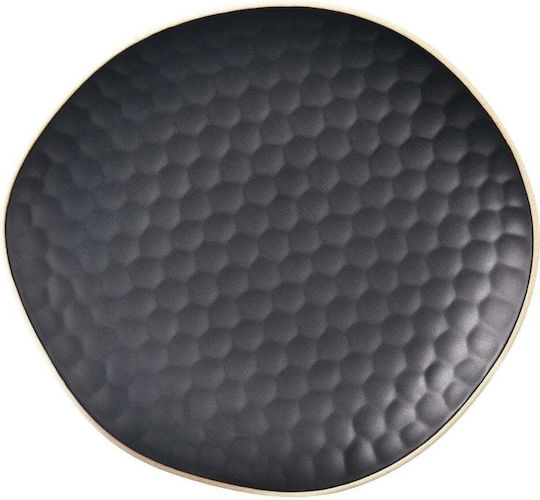 Lumarko Plate Desert Ceramic Black with Diameter 16.5cm