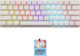 White Shark Wakizashi 2 Gaming Μηχανικό Πληκτρολόγιο 60% με Custom Red διακόπτες και RGB φωτισμό (International English) Λευκό