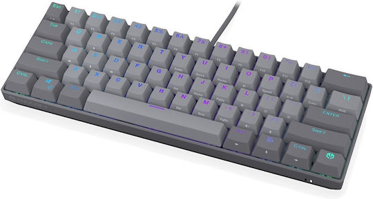 Endorfy Thock V2 Compact Gaming Mechanical Keyboard with Custom Red switches and RGB lighting (English US) Gray
