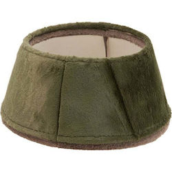 Christmas Tree Skirt Fabric Green with Furry Te...