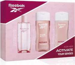 Reebok Activate Your Senses Γυναικείο Σετ με Body Lotion 3τμχ