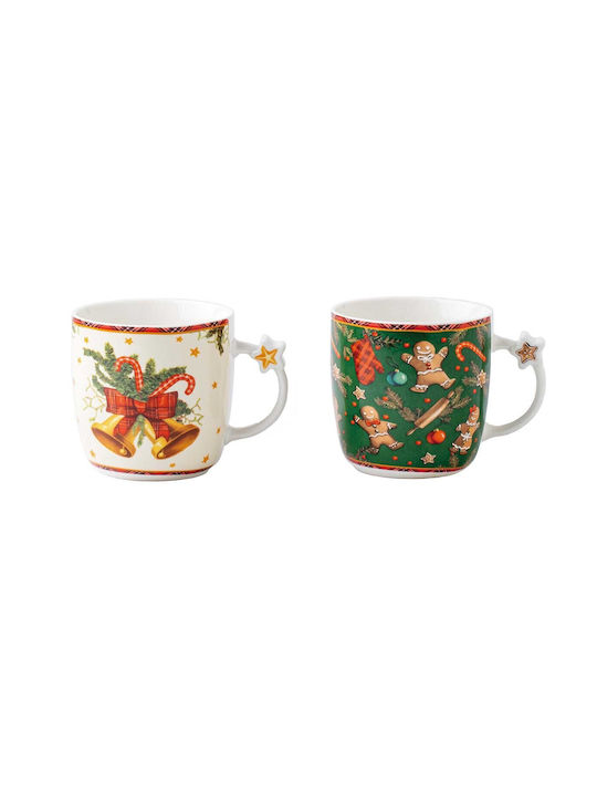 Marva Christmas Mug Porcelain Green