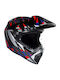 AGV AX-9 Steppa Carbon/Red/Blue Motorcycle Helmet On-Off ECE 22.05 1365gr with Pinlock