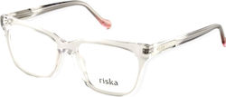 Riska Ar2407 C4 Дамски Ацетатни Рамки За Очилa Пеперуда Прозрачен Скелет