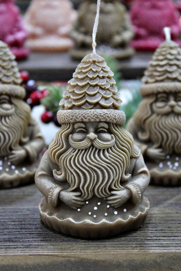 Gerakis The translated Liquid template in German language: Weihnachtskerzen & Kerzenständer Kerze Braun 11x7cm.