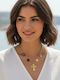 Women's Cross from Gold Plated Steel with Chain