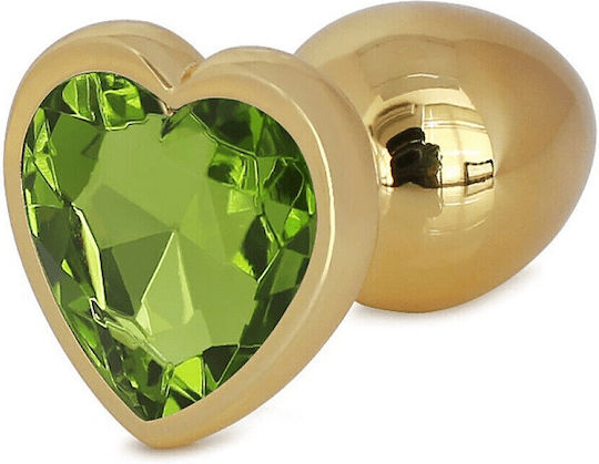 anal plug grün Smd Anal Plug Πρωκliche Σφήνα L 9cm Golden Grüne Herz