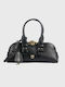 Baguette Leather Women's Bag Shoulder Black