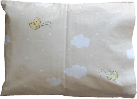 Viopros Kids Pillowcase from 100% Cotton 35x45cm Beige